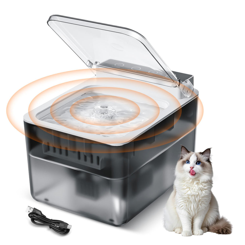 Automatic Pet Water Fountain — Smart Sensor, 3L